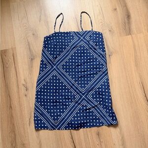 Blue and White Polka Dot Cami Dress